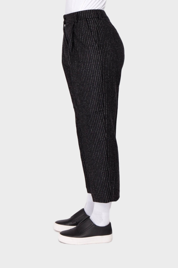 You Must Create Market Flannel Trousers - Black/Ecru You Must Create Market Flannel Trousers - Black/Ecru
