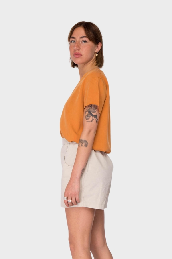 Folk Clothing Woven Crew - Marigold Folk Clothing Woven Crew - Marigold
