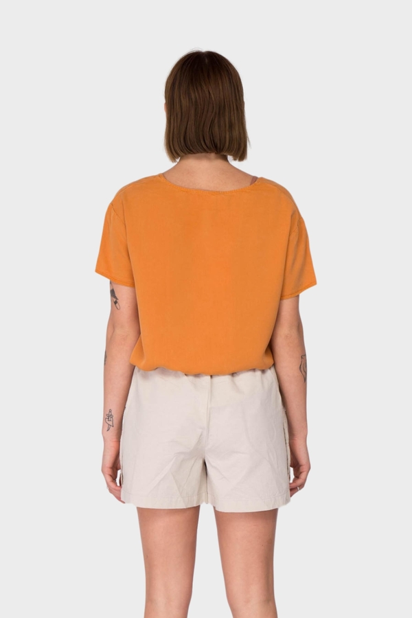 Folk Clothing Woven Crew - Marigold Folk Clothing Woven Crew - Marigold