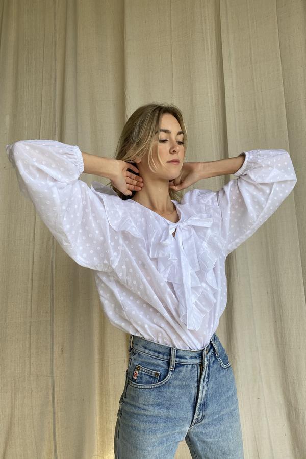 Beach Knickers Lucie Blouse - Spot White Beach Knickers Lucie Blouse - Spot White
