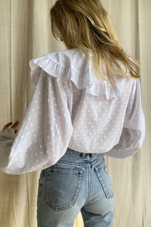 Beach Knickers Lucie Blouse - Spot White Beach Knickers Lucie Blouse - Spot White
