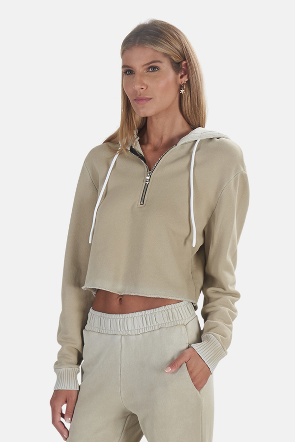 Cotton Citizen Brooklyn Crop Zip - Vintage Bonsai Cotton Citizen Brooklyn Crop Zip - Vintage Bonsai