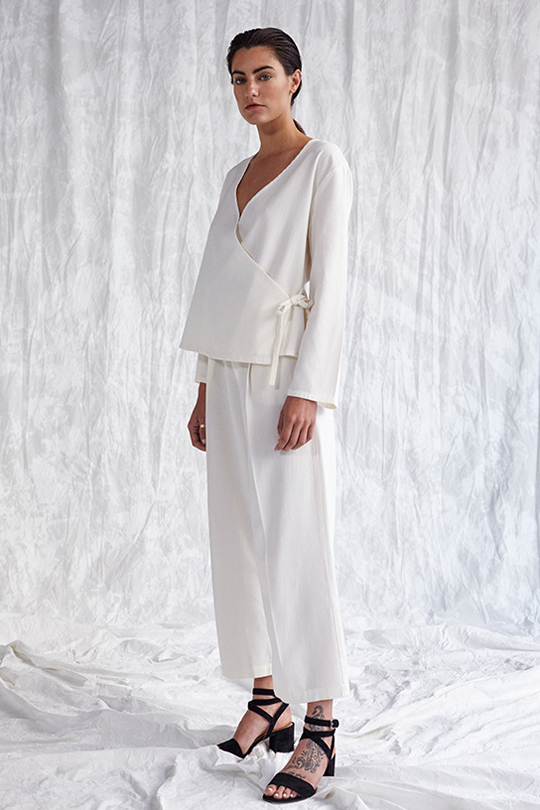 LACAUSA Lola Highwaist Trousers- White LACAUSA Lola Highwaist Trousers- White