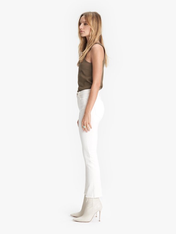Mother Denim The Rascal Crop Fray Jeans - Cream Puffs Mother Denim The Rascal Crop Fray Jeans - Cream Puffs