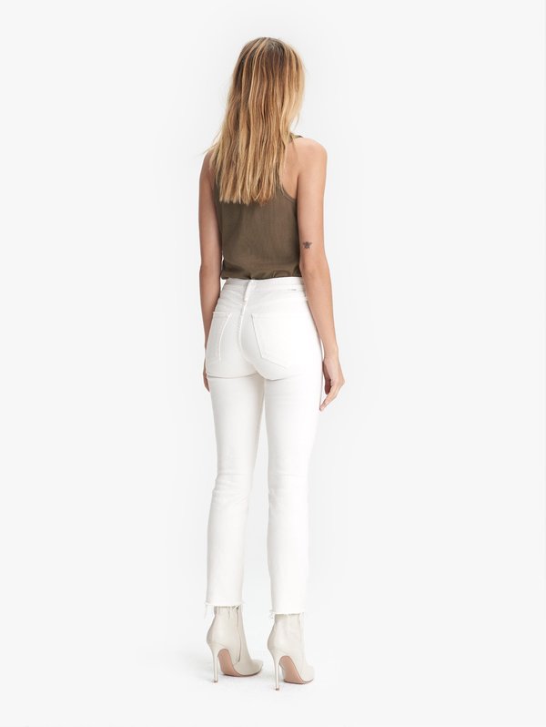 Mother Denim The Rascal Crop Fray Jeans - Cream Puffs Mother Denim The Rascal Crop Fray Jeans - Cream Puffs