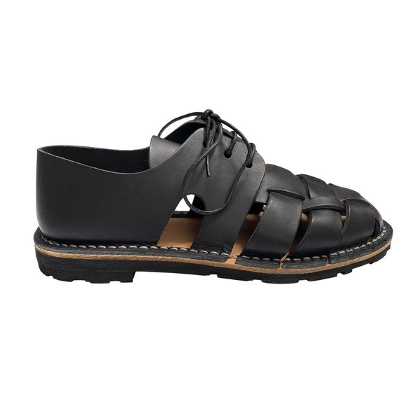 Steve Mono LACE UP SANDAL - BLACK Steve Mono LACE UP SANDAL - BLACK