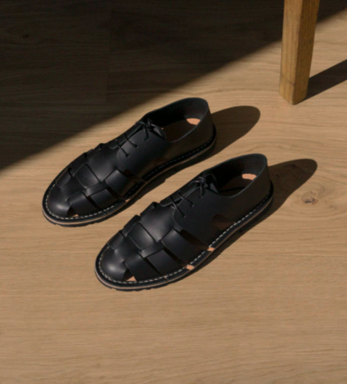 Steve Mono LACE UP SANDAL - BLACK - Image 4 of 5