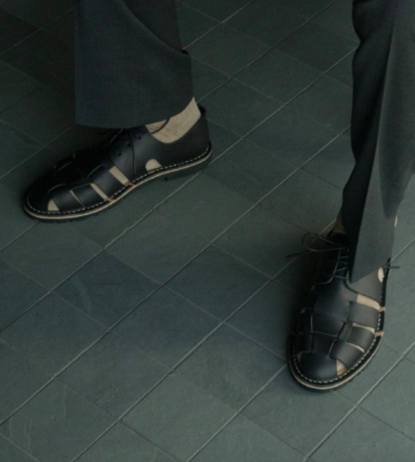 Steve Mono LACE UP SANDAL - BLACK