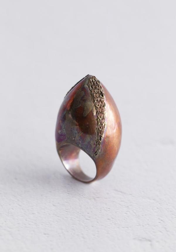 Milena Zu Bold Point Copper Ring Milena Zu Bold Point Copper Ring