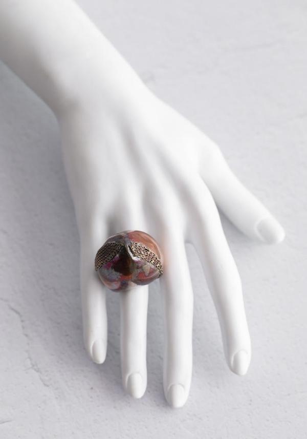 Milena Zu Bold Point Copper Ring Milena Zu Bold Point Copper Ring