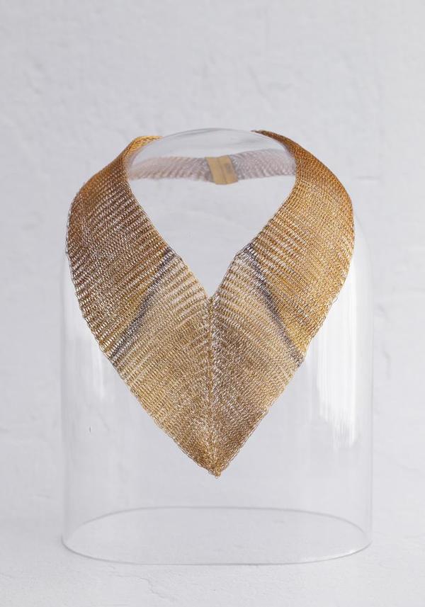 Milena Zu Woven Pointed Necklace - Brass Milena Zu Woven Pointed Necklace - Brass