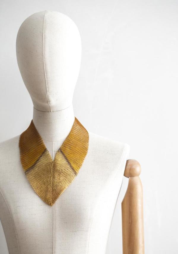Milena Zu Woven Pointed Necklace - Brass Milena Zu Woven Pointed Necklace - Brass