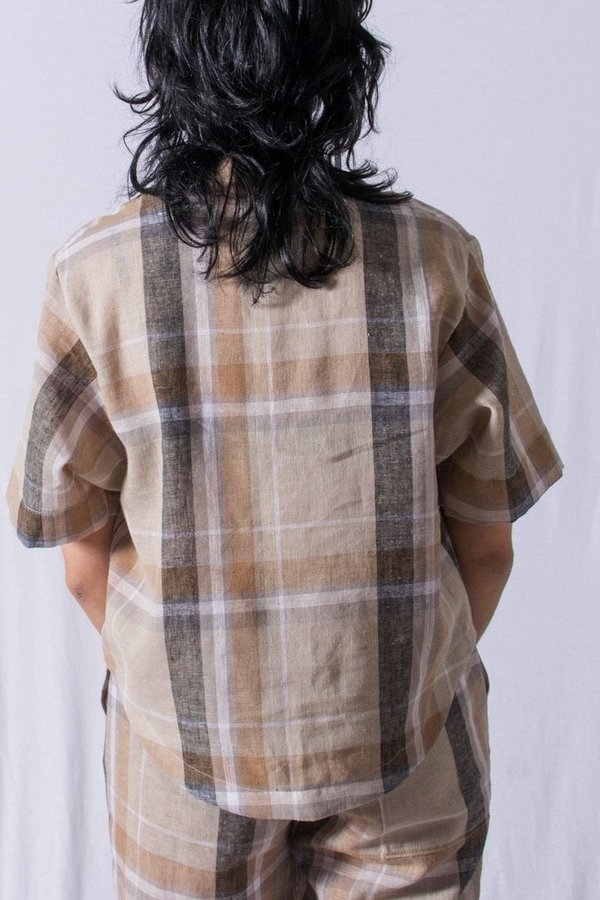 Unisex FAAN Up Top - Natural Plaid Unisex FAAN Up Top - Natural Plaid