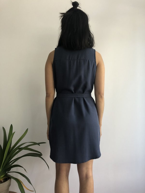 Cherry Bobin Robe Oxalis - Twill Bleu Oxford Cherry Bobin Robe Oxalis - Twill Bleu Oxford