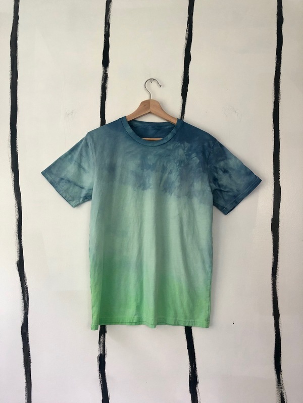 Unisex Audrey Louise Reynolds CBD LACED HEMP T-SHIRT - BLUE/GREEN Unisex Audrey Louise Reynolds CBD LACED HEMP T-SHIRT - BLUE/GREEN
