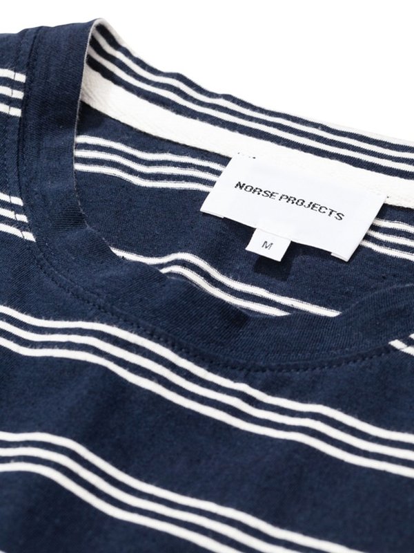Norse Projects Johannes Stripe T-Shirt - Dark Navy Norse Projects Johannes Stripe T-Shirt - Dark Navy