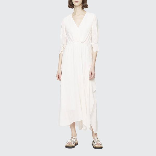 3.1 Phillip Lim Short Sleeve V-Neck Fluid Dress - Light Pink 3.1 Phillip Lim Short Sleeve V-Neck Fluid Dress - Light Pink