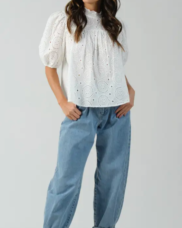 Lucca Couture Hecate Mock Neck Blouse Lucca Couture Hecate Mock Neck Blouse