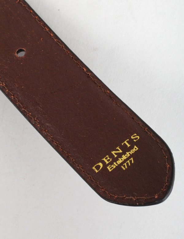 Dents Plaited Leather Belt - Brown Dents Plaited Leather Belt - Brown
