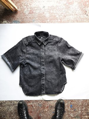 Berenik HIP DENIM BLOUSE - washed black Berenik HIP DENIM BLOUSE - washed black