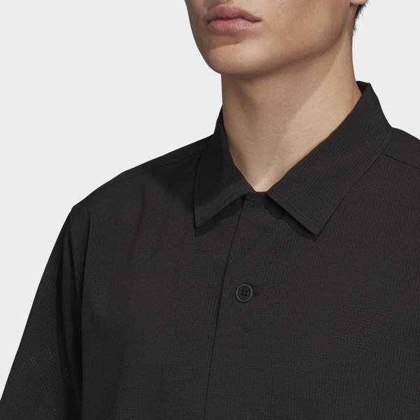 Adidas Y-3 Mesh Resort Shirt - Black Adidas Y-3 Mesh Resort Shirt - Black