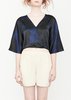 Berenik Draping Top - Blue Printed - Thumbnail 1