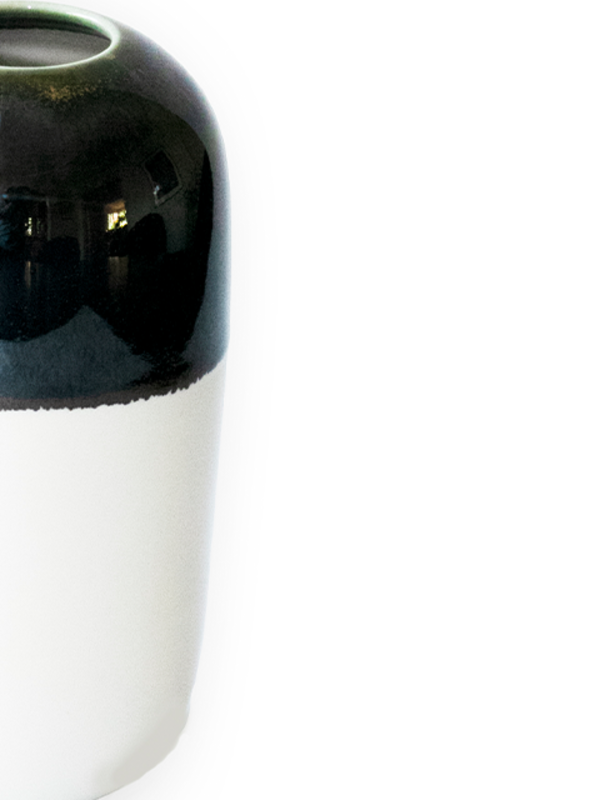 LILITH ROCKETT CERAMICS E Porcelain Bud Vase - Deep Black Green LILITH ROCKETT CERAMICS E Porcelain Bud Vase - Deep Black Green