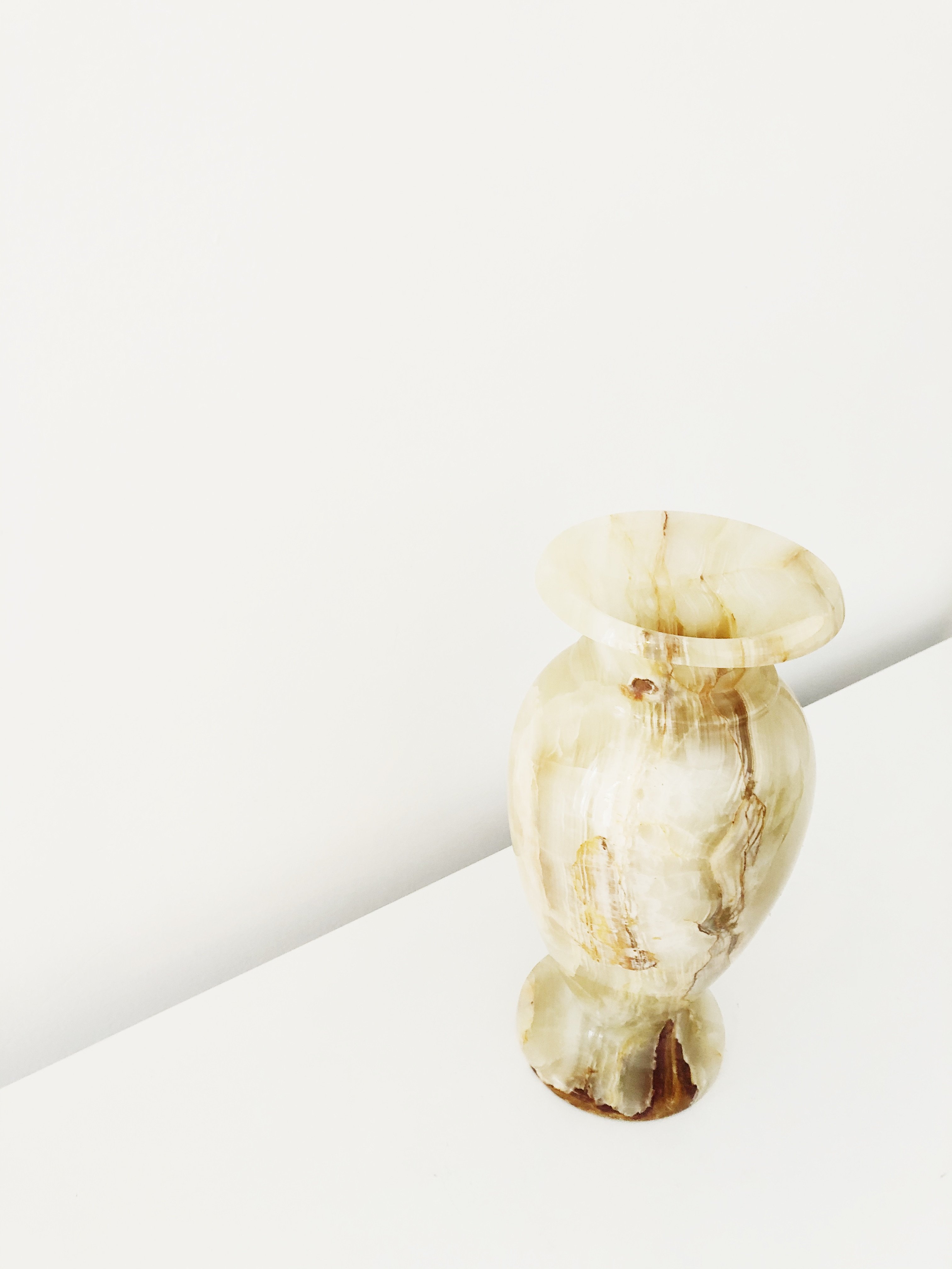 Vintage Polished Alabaster Vase Garmentory