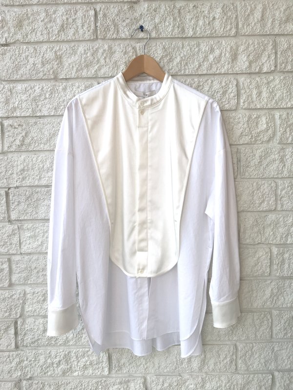Tibi TUXEDO SHIRT - WHITE Tibi TUXEDO SHIRT - WHITE