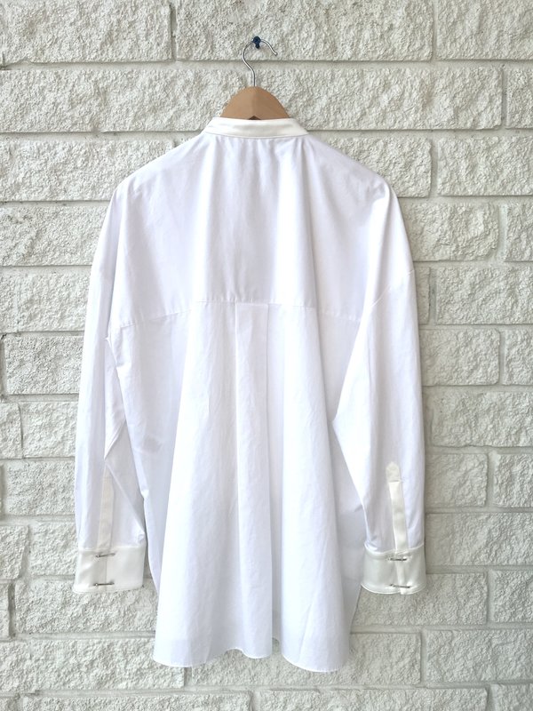 Tibi TUXEDO SHIRT - WHITE Tibi TUXEDO SHIRT - WHITE