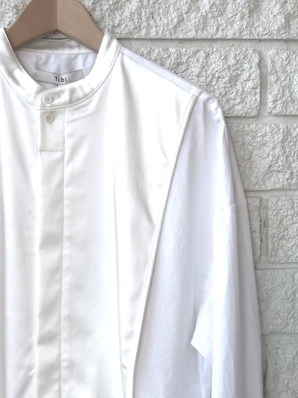 Tibi TUXEDO SHIRT - WHITE Tibi TUXEDO SHIRT - WHITE