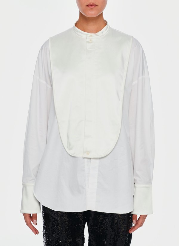 Tibi TUXEDO SHIRT - WHITE Tibi TUXEDO SHIRT - WHITE