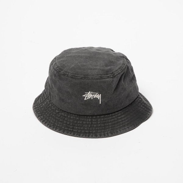 Stussy Stock Washed Bucket Hat - Black Stussy Stock Washed Bucket Hat - Black