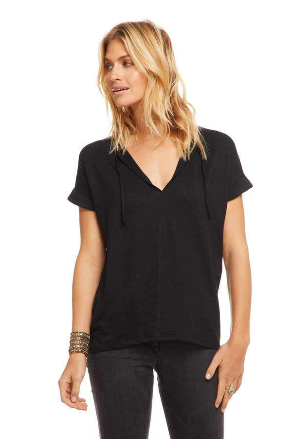 Chaser LA V Neck Drop Tee - Black Chaser LA V Neck Drop Tee - Black