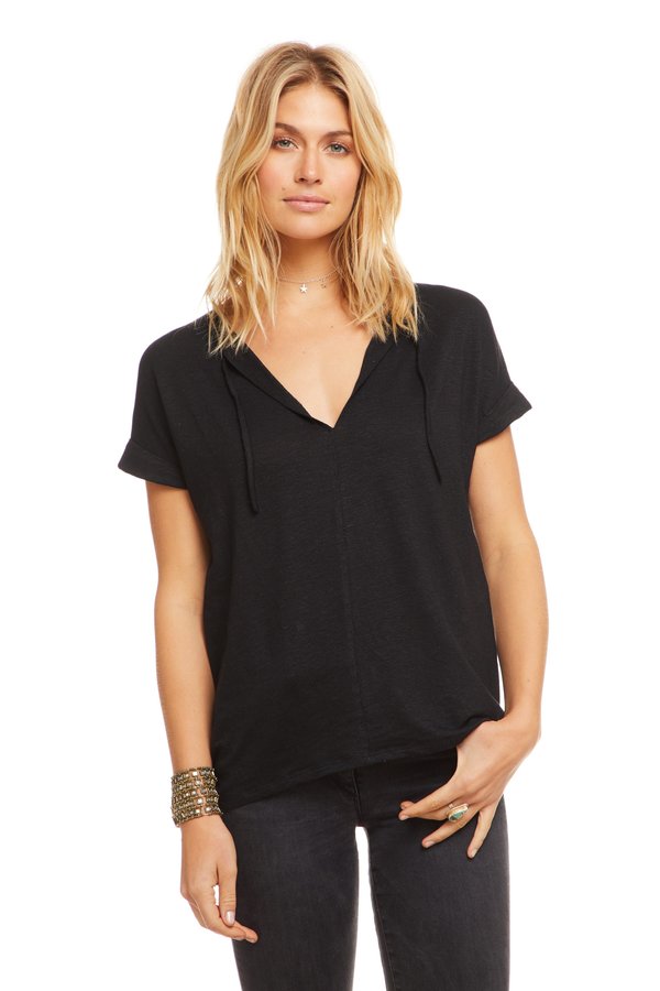 Chaser LA V Neck Drop Tee - Black Chaser LA V Neck Drop Tee - Black