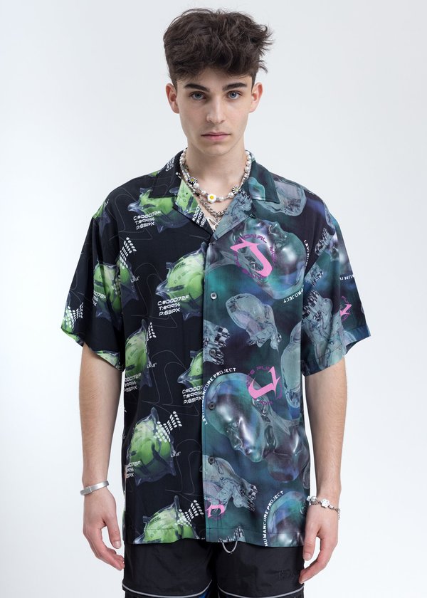 LXVI Split Graphic Shirt - Black/Navy LXVI Split Graphic Shirt - Black/Navy