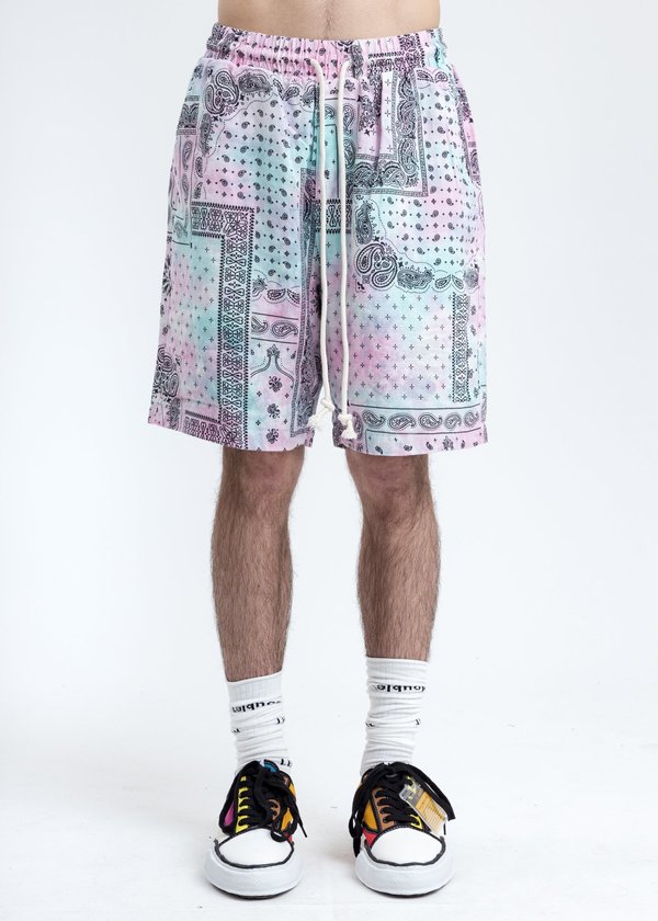 Black Lux Paisley Patchwork Shorts - Multi Black Lux Paisley Patchwork Shorts - Multi