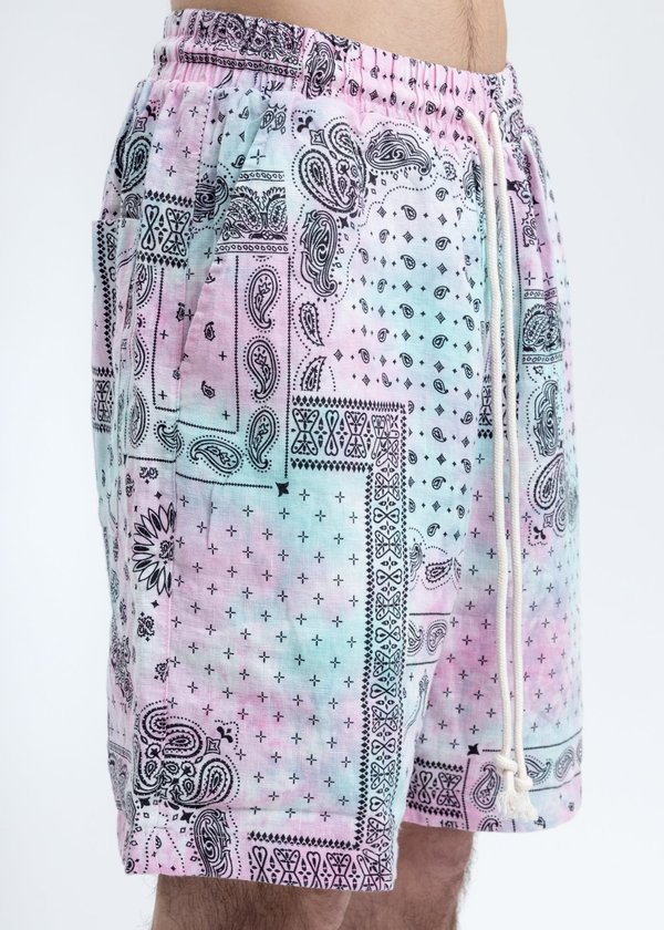 Black Lux Paisley Patchwork Shorts - Multi Black Lux Paisley Patchwork Shorts - Multi