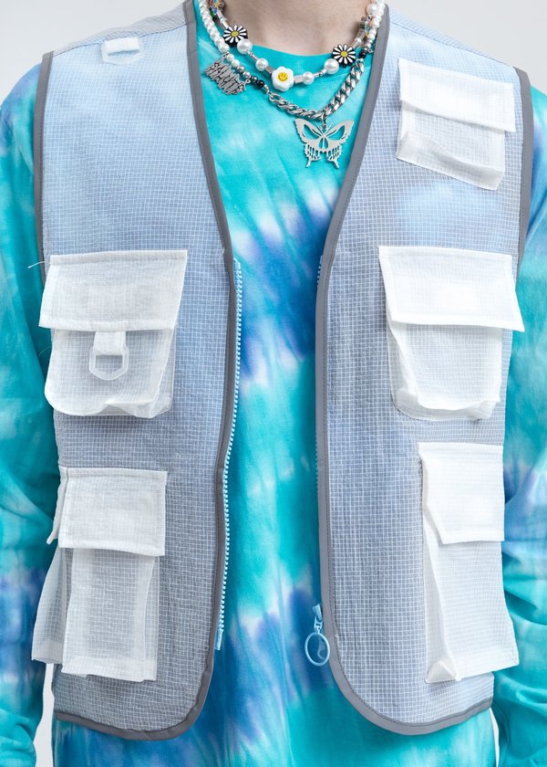 Black Lux Translucent Vest - Blue Black Lux Translucent Vest - Blue