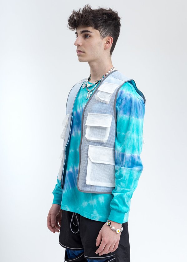 Black Lux Translucent Vest - Blue Black Lux Translucent Vest - Blue