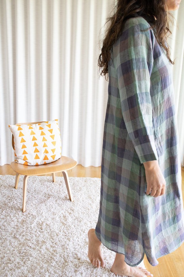 Eka Bougainvilla Dress - Green Multi Colored Checks Eka Bougainvilla Dress - Green Multi Colored Checks