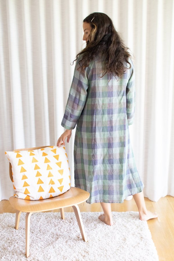Eka Bougainvilla Dress - Green Multi Colored Checks Eka Bougainvilla Dress - Green Multi Colored Checks