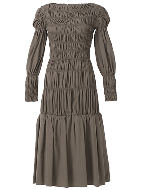 AKIRA NAKA Palin Shirred Dress - Grey AKIRA NAKA Palin Shirred Dress - Grey