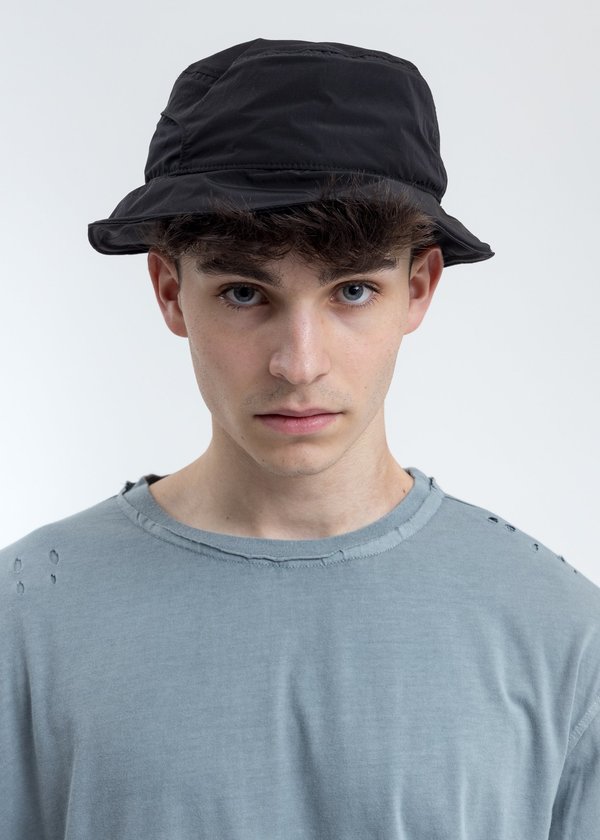 C2H4 Crooked Panelled Bucket Hat - Black C2H4 Crooked Panelled Bucket Hat - Black