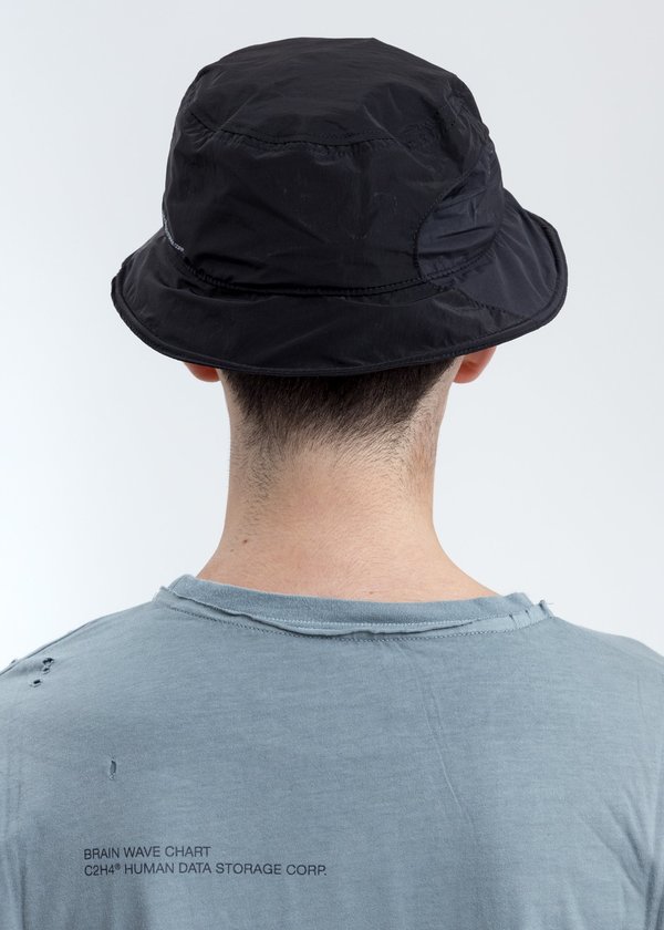 C2H4 Crooked Panelled Bucket Hat - Black C2H4 Crooked Panelled Bucket Hat - Black