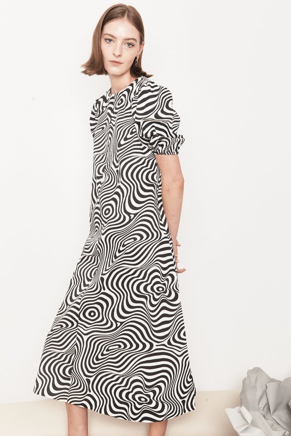 Arc & Bow Trance Dress - Black/White Arc & Bow Trance Dress - Black/White