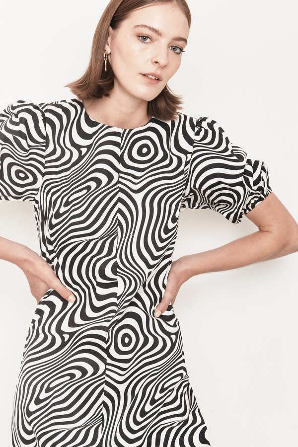 Arc & Bow Trance Dress - Black/White Arc & Bow Trance Dress - Black/White