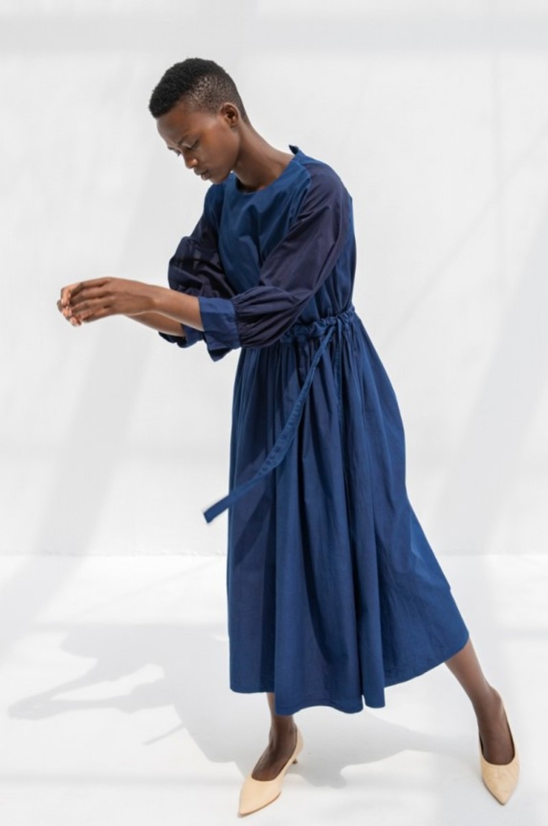 ワンピース Beautiful Organic cotton monastery dress Cosmic Wonder Organic Cotton Monastery Dress - Indigo