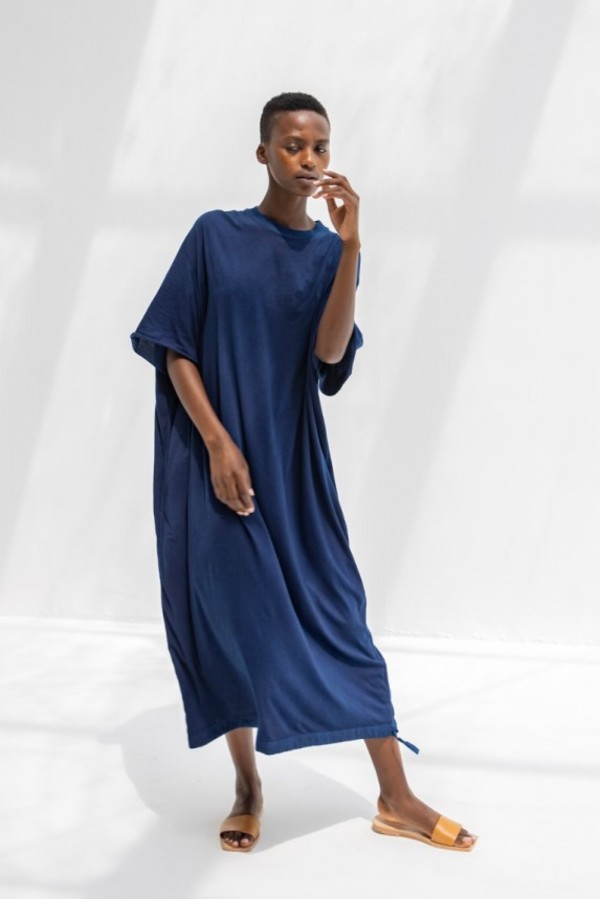 Cosmic Wonder Organic Cotton T-shirt Dress - Indigo Cosmic Wonder Organic Cotton T-shirt Dress - Indigo