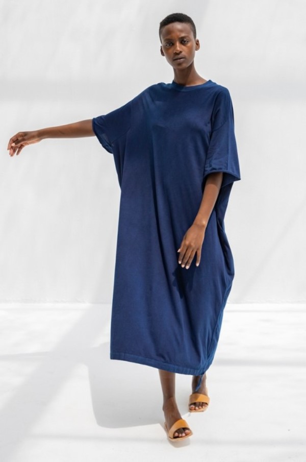 Cosmic Wonder Organic Cotton T-shirt Dress - Indigo Cosmic Wonder Organic Cotton T-shirt Dress - Indigo